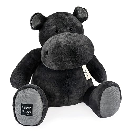 Histoire d'ours - Peluche hipopótamo - Hippo - Gris Antracita - 85 cm - HO3208