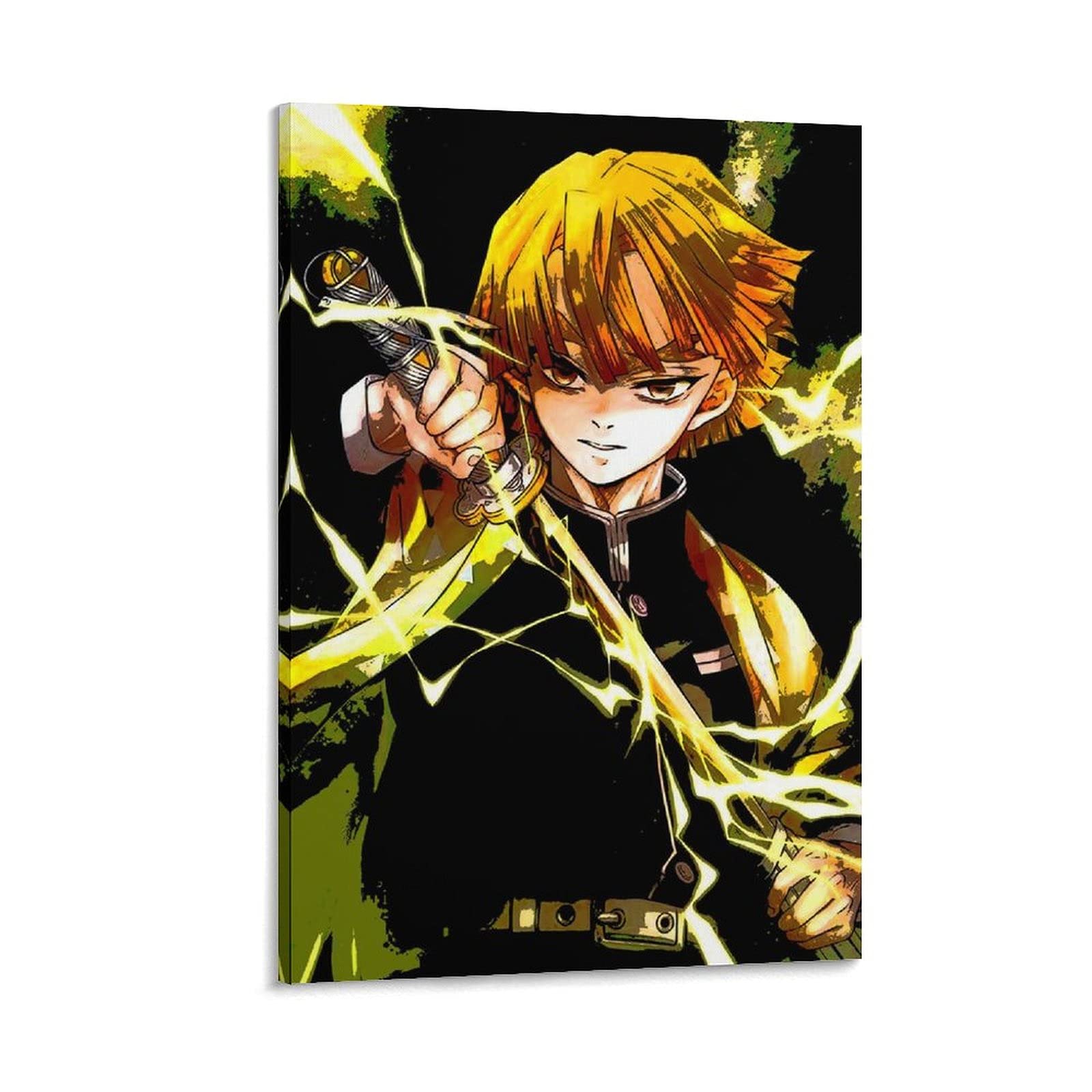 Amazon.co.jp: 鬼滅の刃我妻善逸アニメポスター装飾画キャンバスアート 