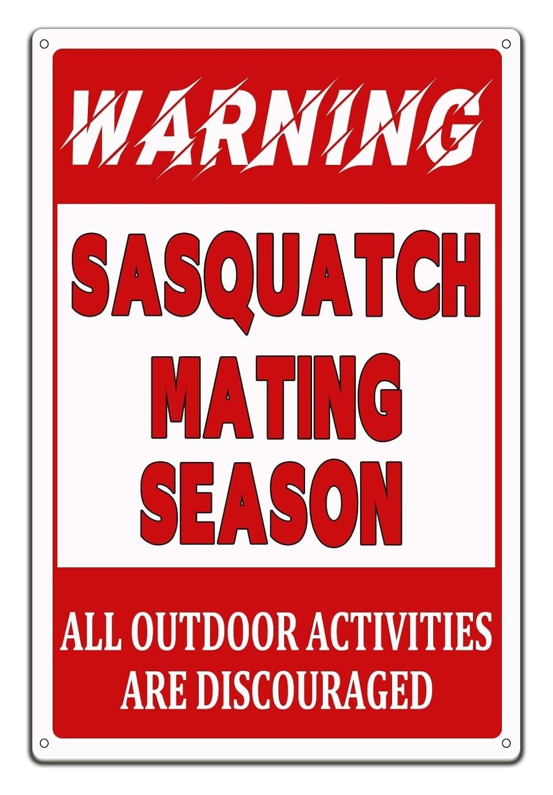 IDGTTLDF Vintage Outdoor Humor Sign Retro Metal Wall-Art with Warning Quote for Man Cave Garage or Lake House 8 X 12 inch