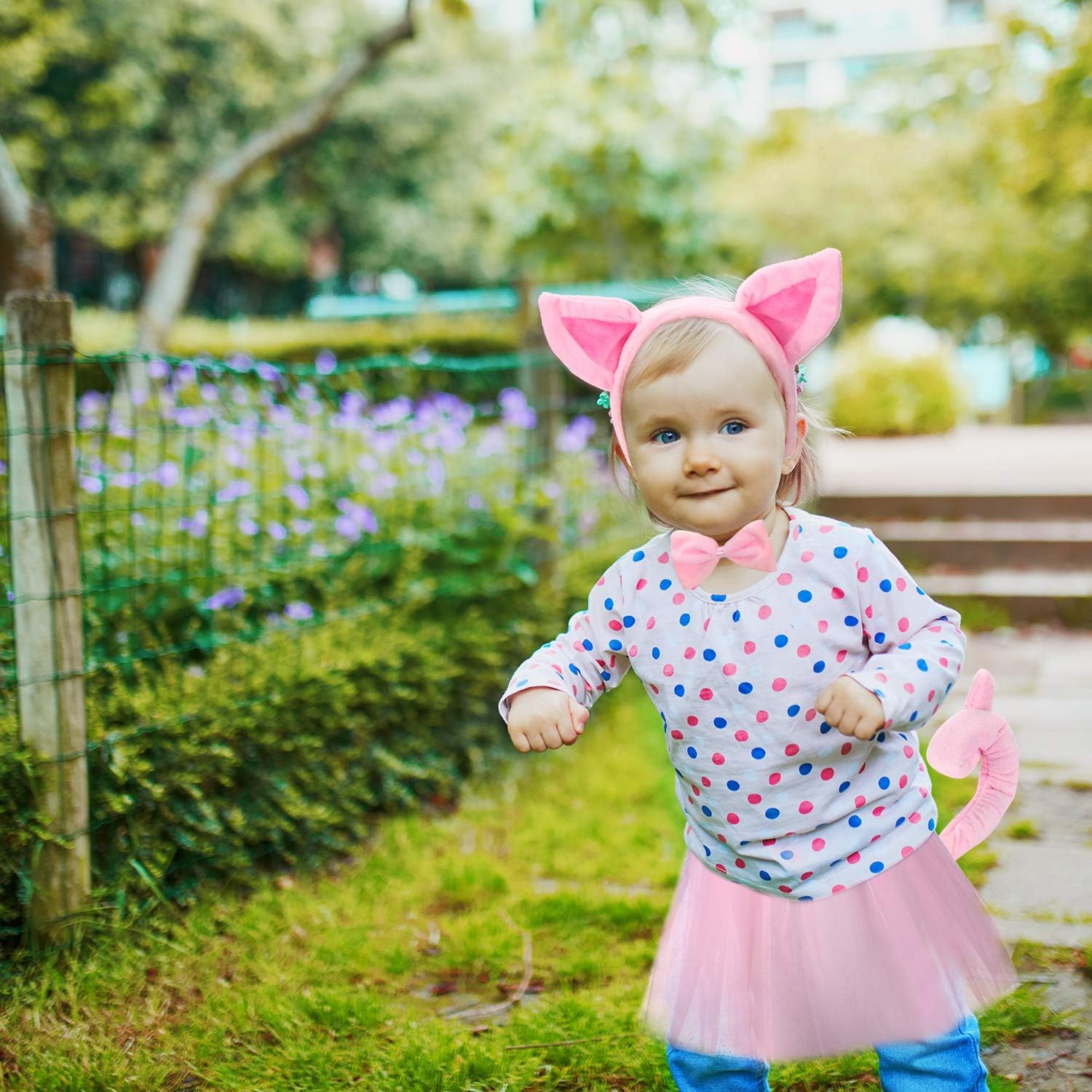 WILLBOND Kids Pig Costume Set Pig Tutu Skirt Animal Fancy Costume Kit Accessories for Girls Dress up Cosplay Party
