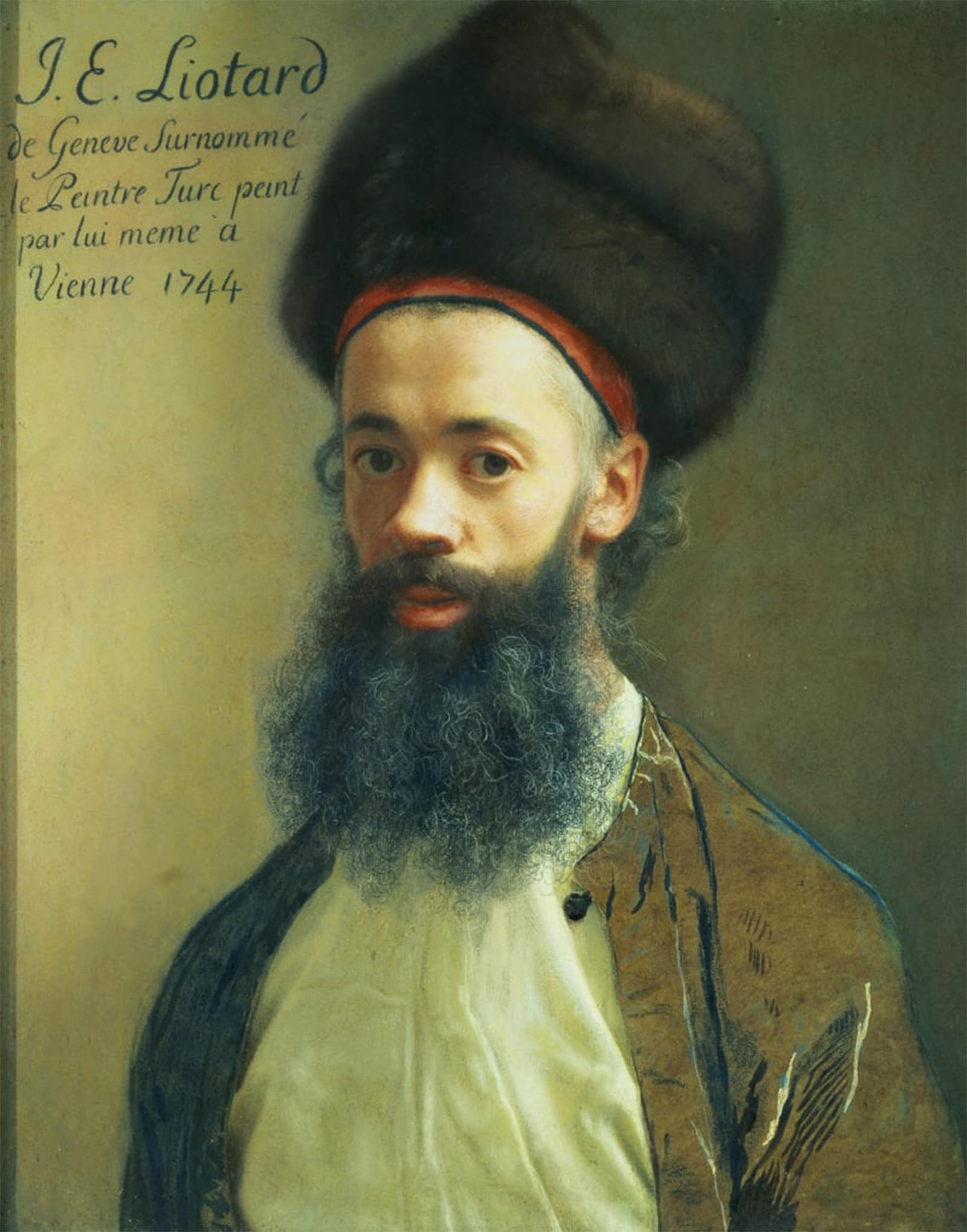 RZHRHJES Vintage Picture Wall Picture Painting Print Poster Self Portrait by Jean Étienne Liotard Abstract Wall Art Painting for Office Decor 60x90cm