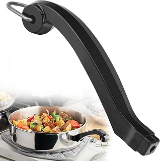 P08-033 Fry & Sauce Pan (6" pan to end) Handle Replacement, for Faber - Ware 1.5 Quart Classic Stainless Pot Attachment, Black