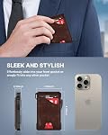 typecase Wallet for Men: Pop Up Card Case, RFID Blocking, Slim, Minimalist, Genuine Leather, Front Pocket, Smart, Thin, Compact, Magnetic Flap Closure - ID Windows, Up to 10 Cards & 15 Bills (Brown)