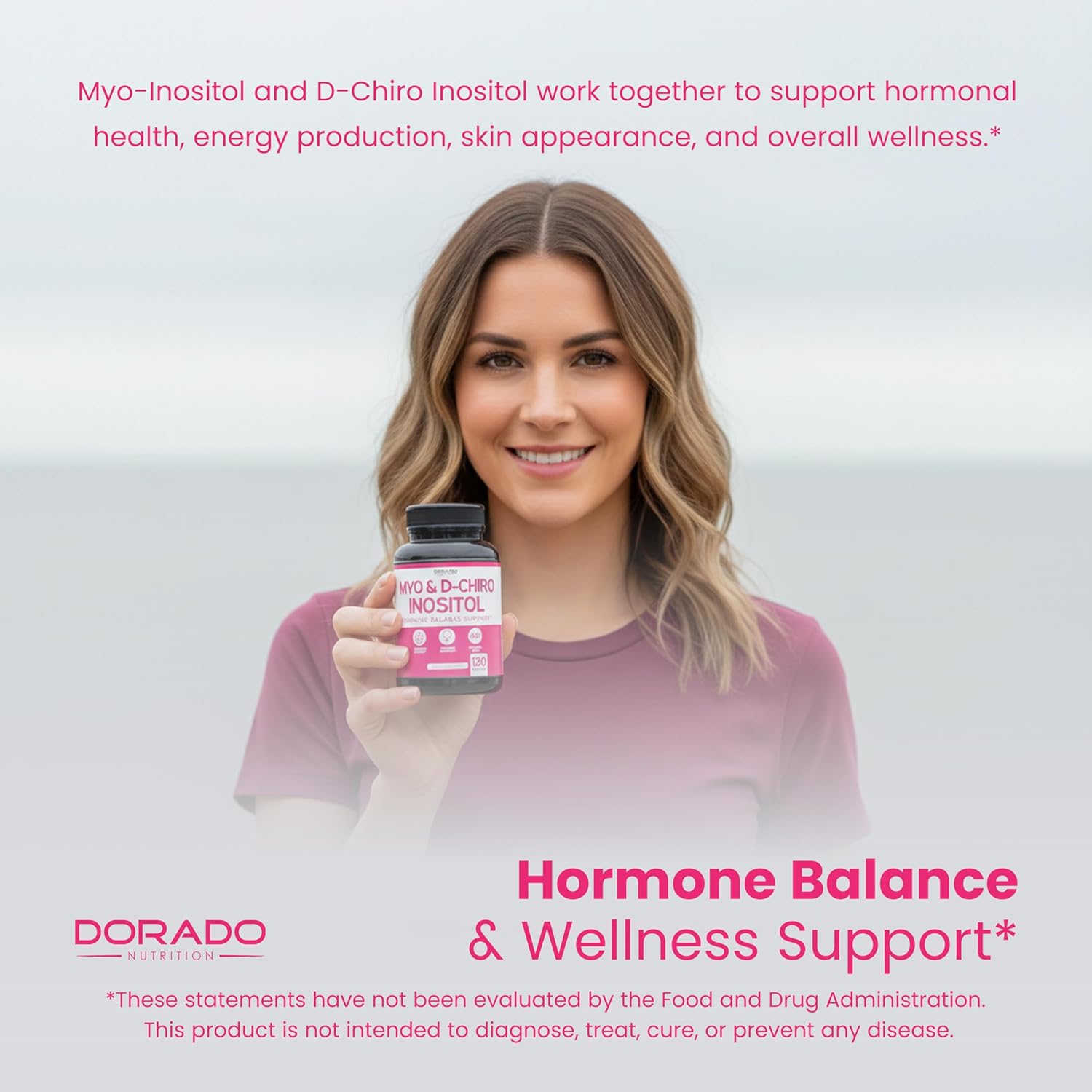 Myo-Inositol & D-Chiro Inositol Supplement For Women (120 Capsules, 2050mg Per Serving Ideal 40:1 Ratio Myo Inositol) Hormone Balance for Women - Third Party Tested, Vegan Safe & USA Made - 120 Count - Image 8