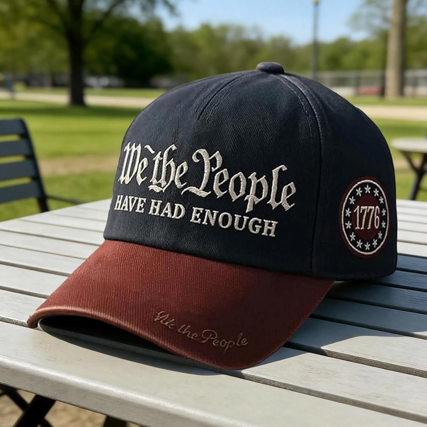 Orgonite We The People Hat, We The People Have Had Enough Hat Baseball Cap Adjustable Patriotic Embroidered Cap for Men Women - Image 4
