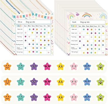 Sticker Chart for Kids 70 PCS Chore Chart for Kids with 2640 Star Stickers