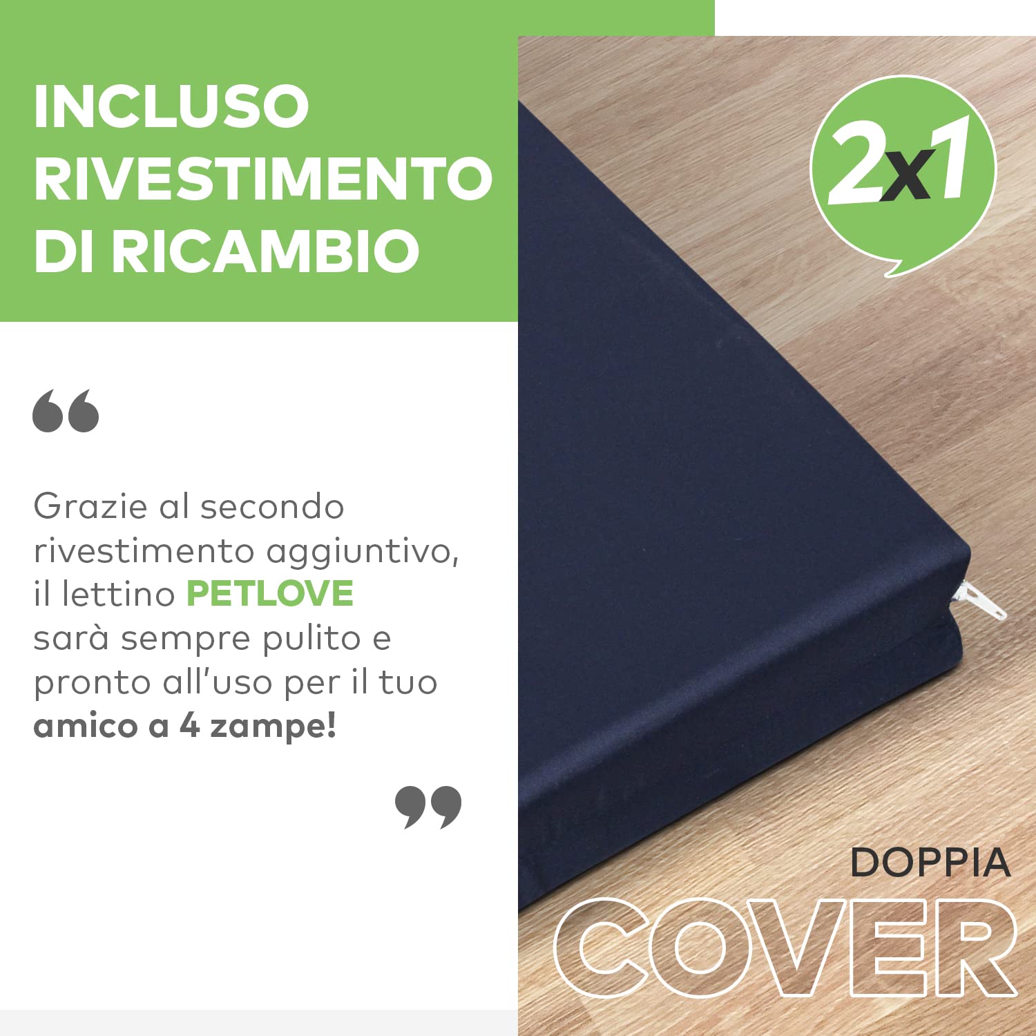 Evergreenweb - Caseta para perros de interior, talla grande, colchón con 2 fundas de recambio desenfundable y lavable, cama para mascotas, cojín ortopédico para perro, tejido masajeador azul