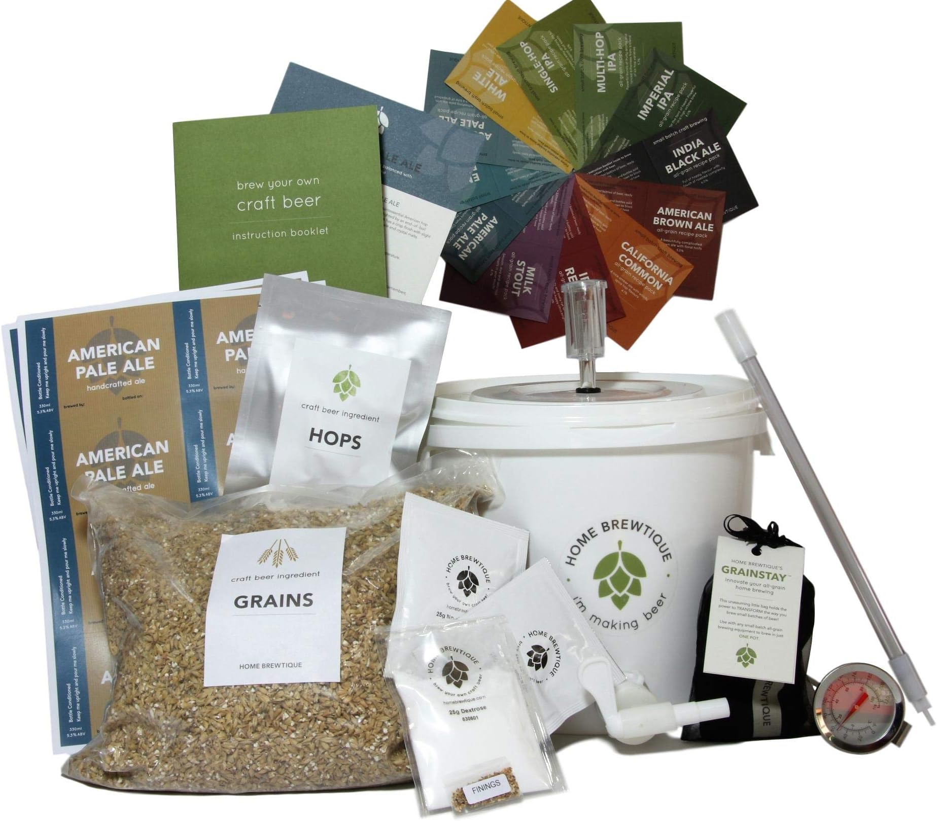 Home Brew Starter Set English Pale Ale Brewing Kit Small Batch 1 Gallon All Grain Craft Beer