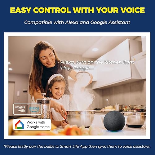 Miniatura 5 de Lightinginside Bombilla inteligente de 1100 lm, bombilla RGBCW BR30 E26 funciona con AlexaGoogle HomeSmart Life, bombillas LED de inundación