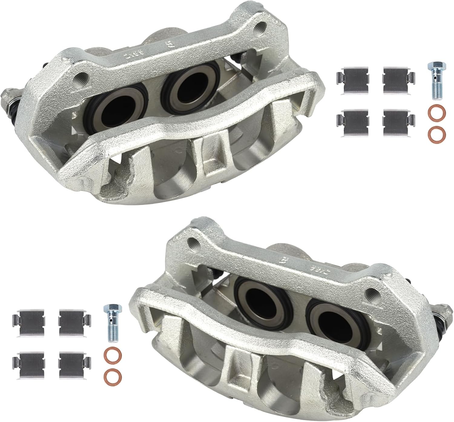 Rear Disc Brake Caliper Pair - Fits 2008-2012 Dodge Grand Caravan, Chrysler Town & Country, Ram C/V, VW Routan