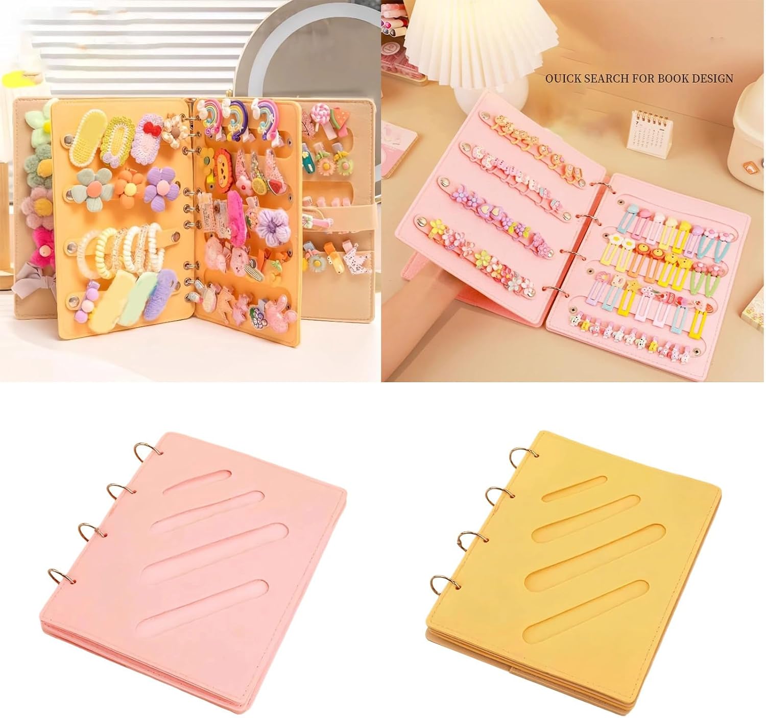 Childrens Hairpin Storage Case Hair Clip Organizers Felt Texture Suitable for Fashion Girls Accessory Organization Felt Hair Jewelry Storage Folder image 2