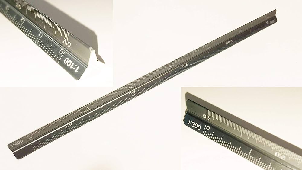 Amazon | 三角スケール アルミ 三スケ 長さ15cm 幅0.9cm