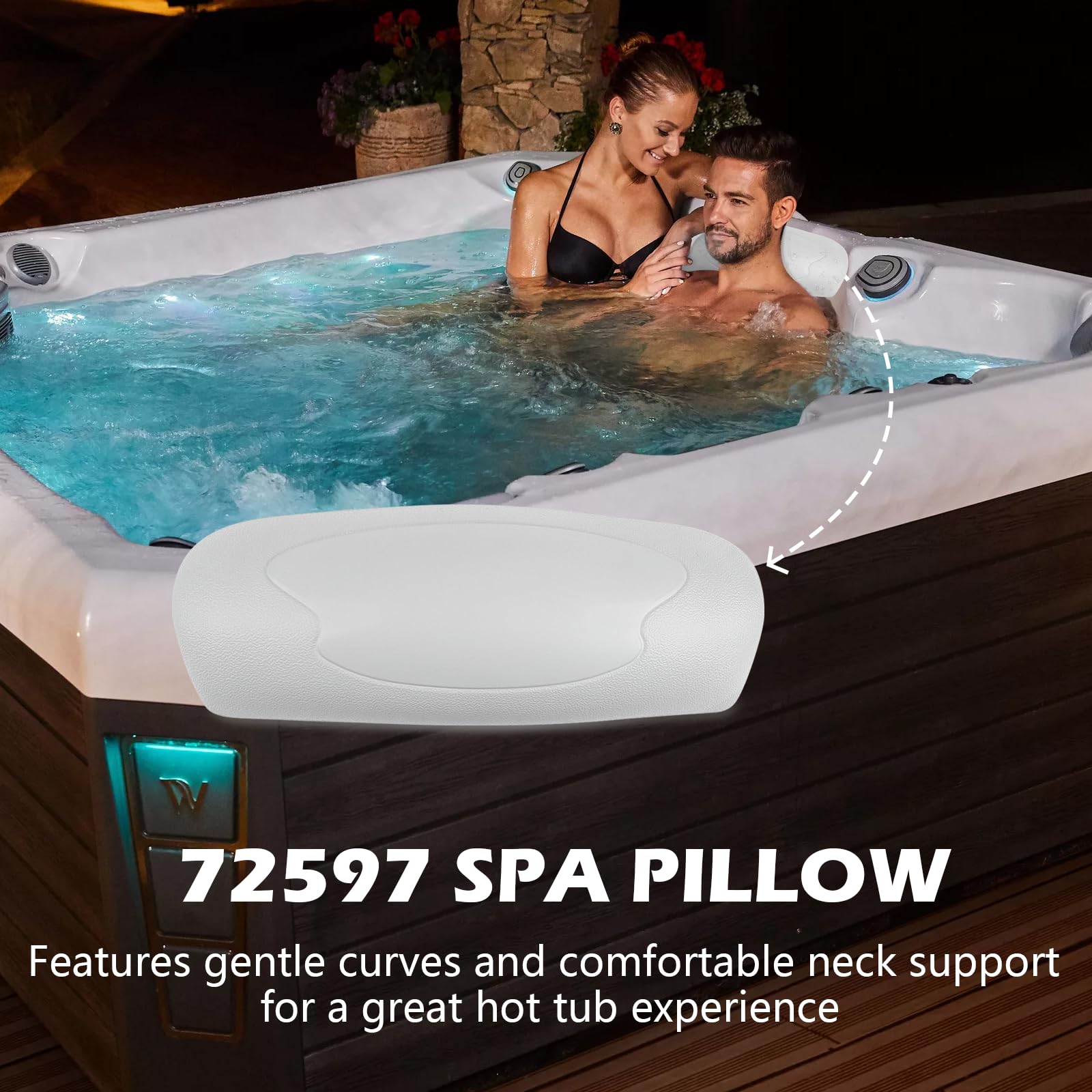 72597 Whirlpool-Kissen, Ersatz für Hot Spring Vista Whirlpool Spa Envoy Whirlpool Kissen Vanguard Jetsetter Prodigy Highlife Sovereign Series Whirlpool Kopfstütze 2002–2007