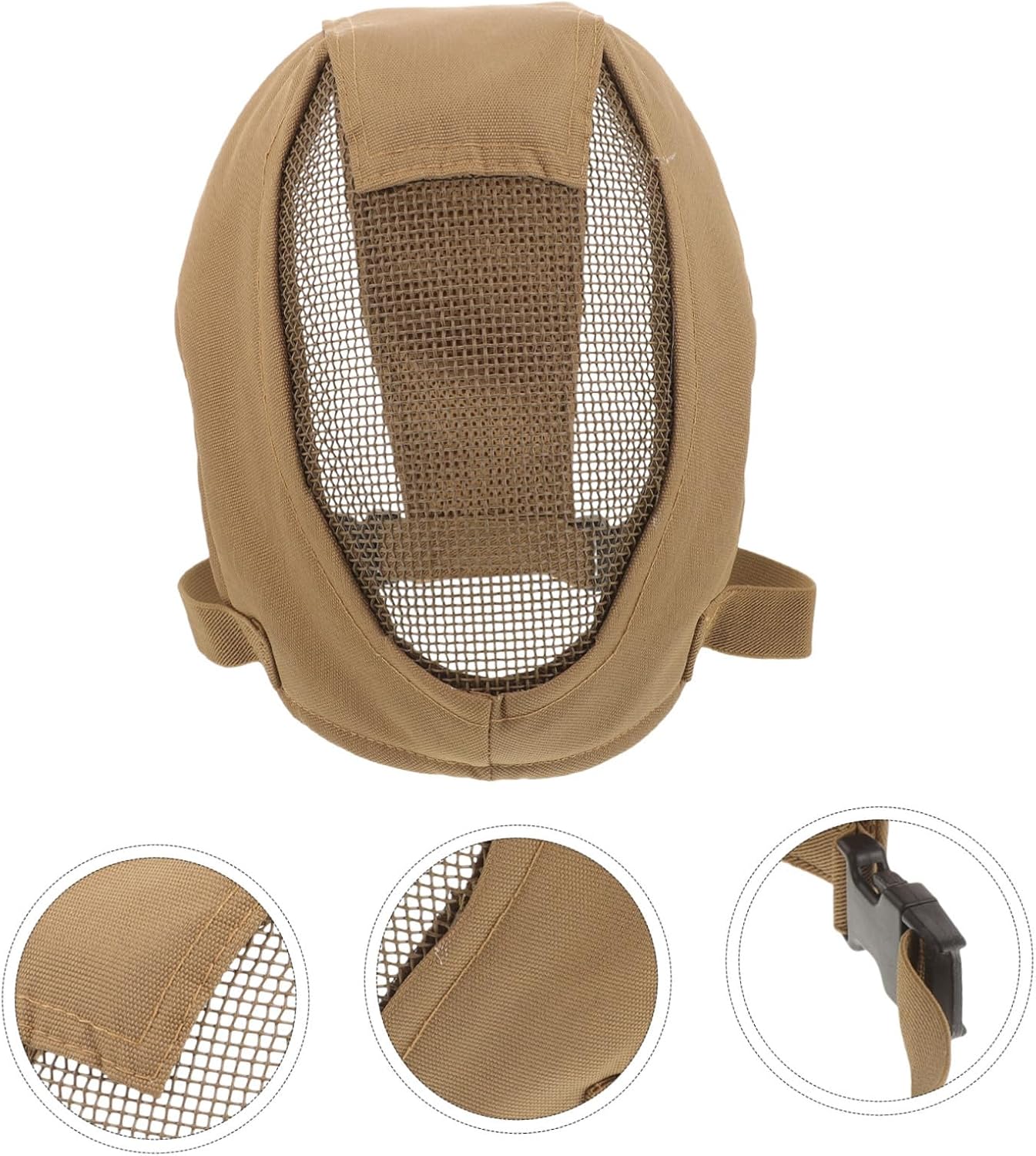 KOMBIUDA Human Game Field Protective Mask Breathable Mesh Face Guard for Outdoor Activities Fencing and Shooting Durable Impact Resistant and Easily Disassembled