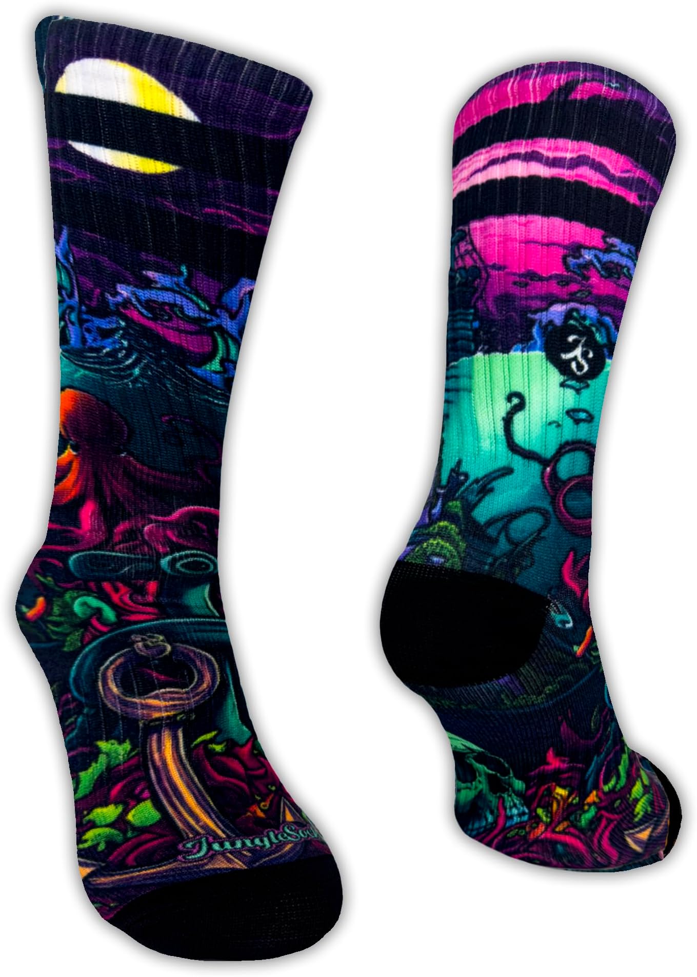 Colourful and fun long sports socks for men and women, for cross training, cycling, running, fitness, mountain biking. Designed in Europe.