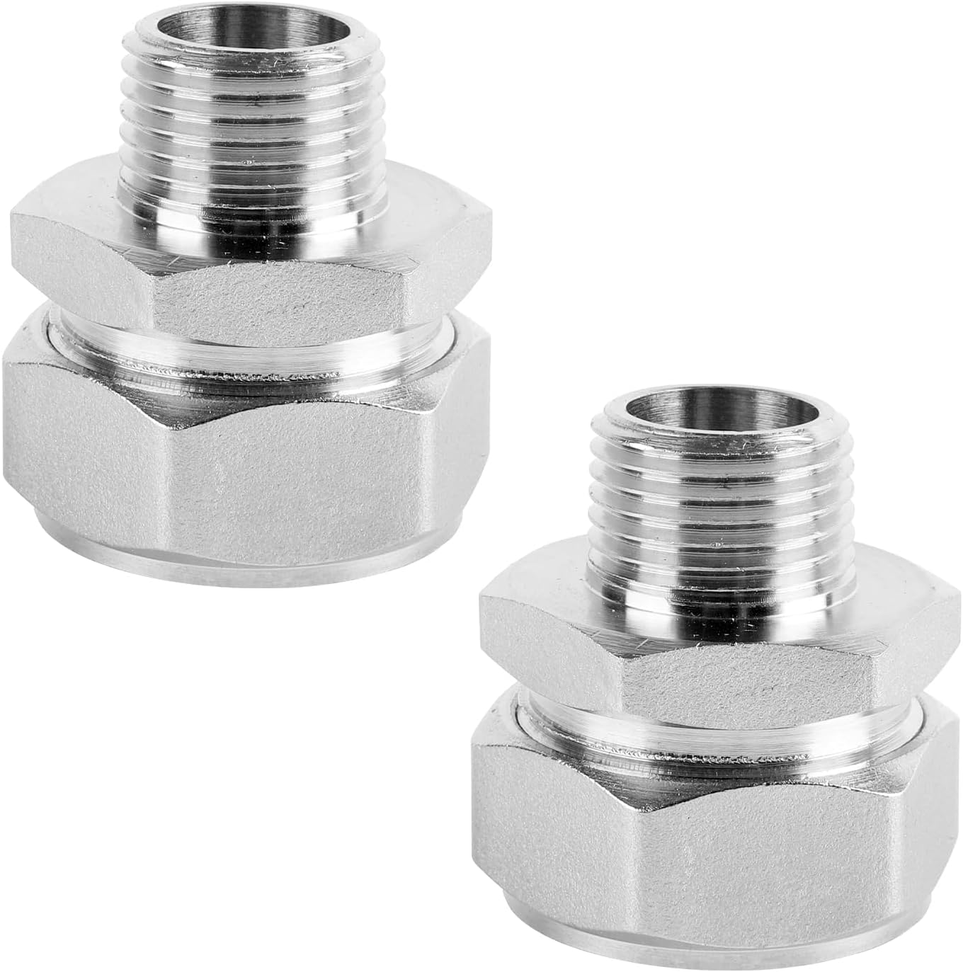 2 PCS 3/4'' x 1/2'' Straight Air Line Fittings for 3/4 Inch Shop Air Line Kit, Air Tubing Fittings For Shop Compressed Air Line System