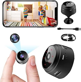 2023 Mini Spy Hidden Cameras Magnetic WiFi Camera Wireless Compact Home Surveillance Camera Portable Reshline Camera with Night Vision and Motion Detection for Office and Home Indoor Outdoor