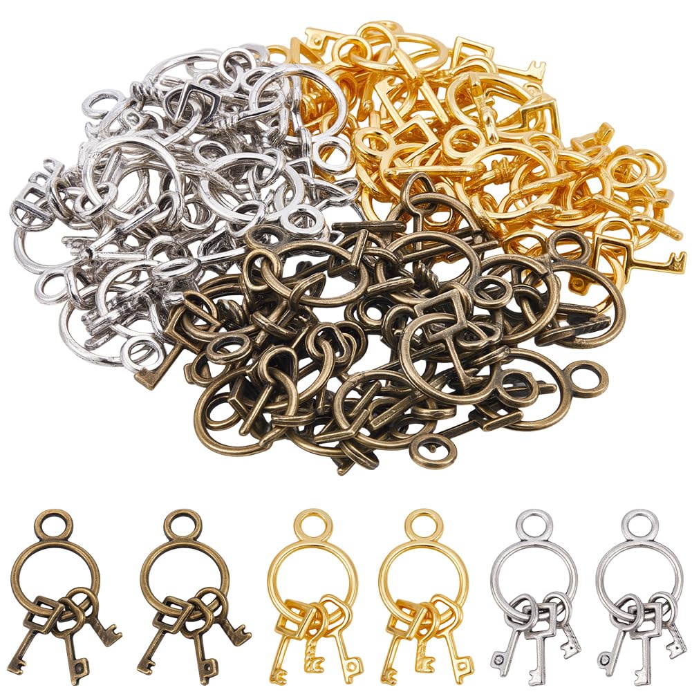 Breloques mini clés vintage SUNNYCLUE pour la création de bijoux steampunk