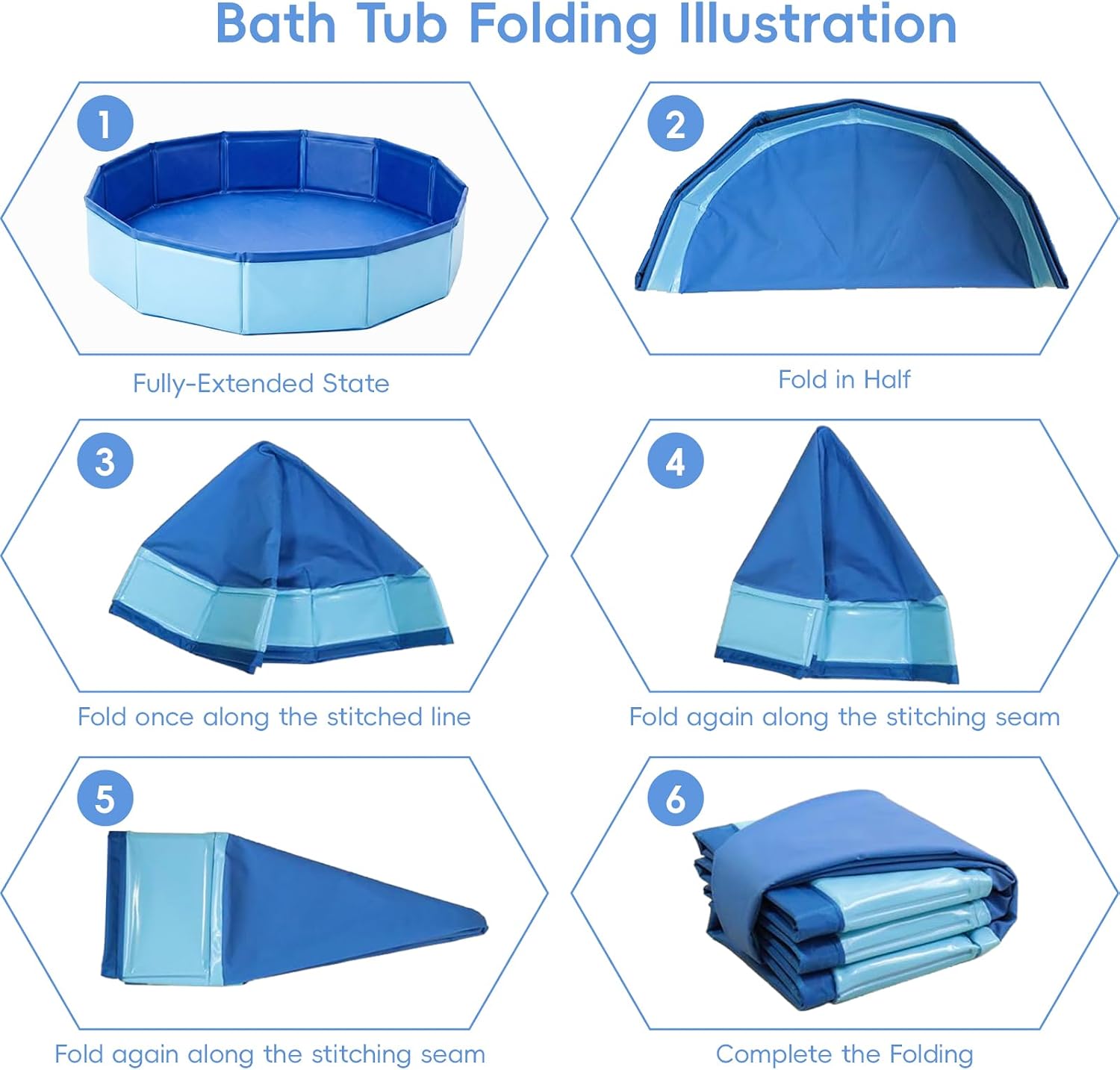 Foldable Bearded Dragon Bath Pool Lizard Electric Bathtub with Pump Faucet Brush Blanket Reptile Swimming Pool Accessories for Bearded Dragons Turtles Snakes Hedgehogs Parrots image 5