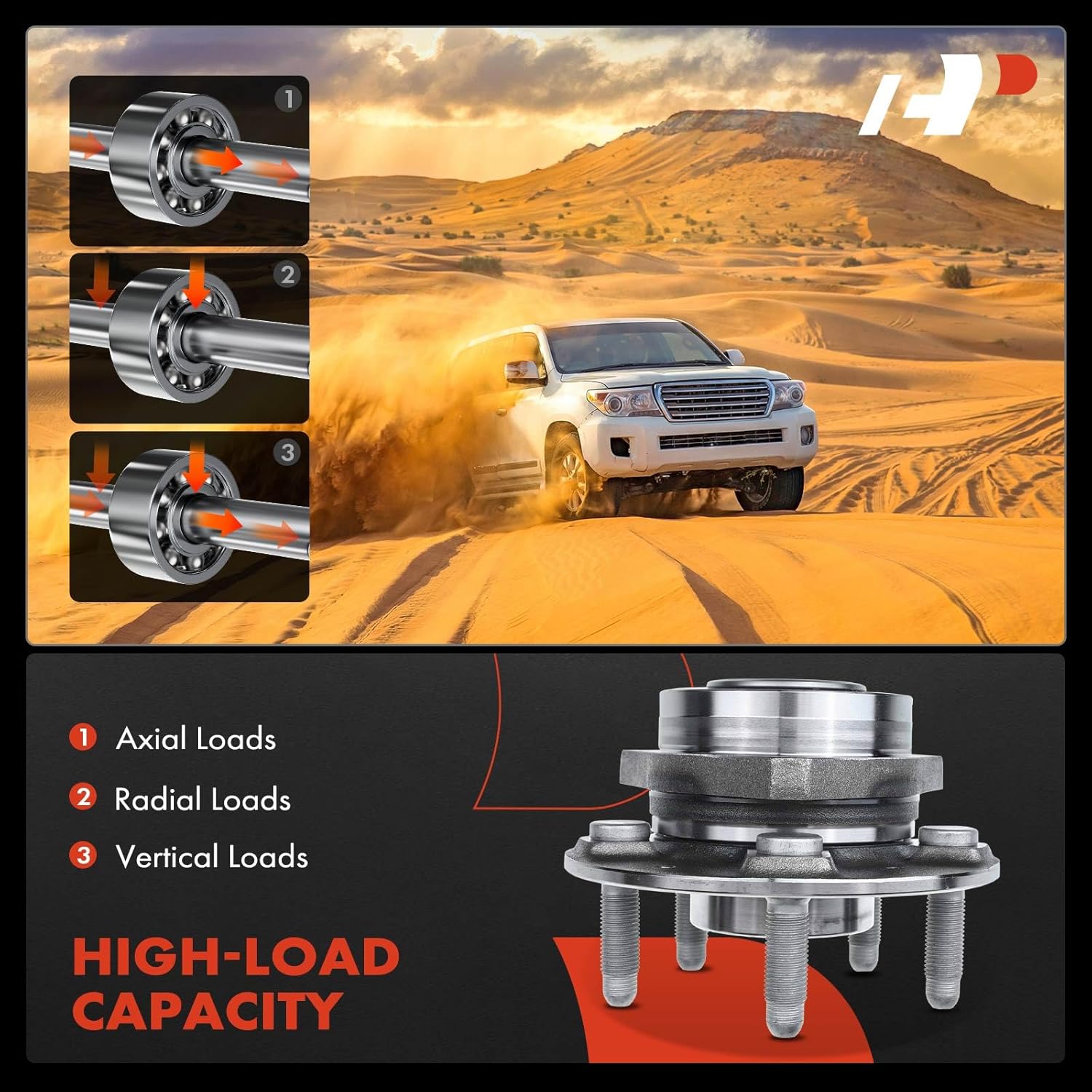 A-Premium Front or Rear Wheel Bearing and Hub Assembly with 5-Lug Compatible with Chevrolet Camaro 2016-2020, Cadillac CTS & ATS 2016-2019, CT6 2016-2020, Buick Envision 2019