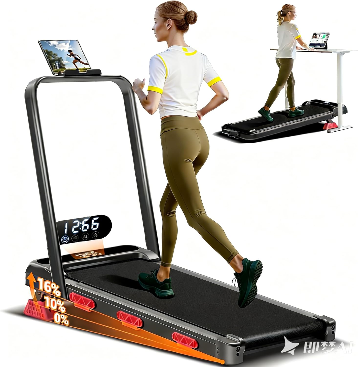 Caminadora Plegable NSMTDL Z1F, Inclinación 16%, 2.5HP, 300 lb