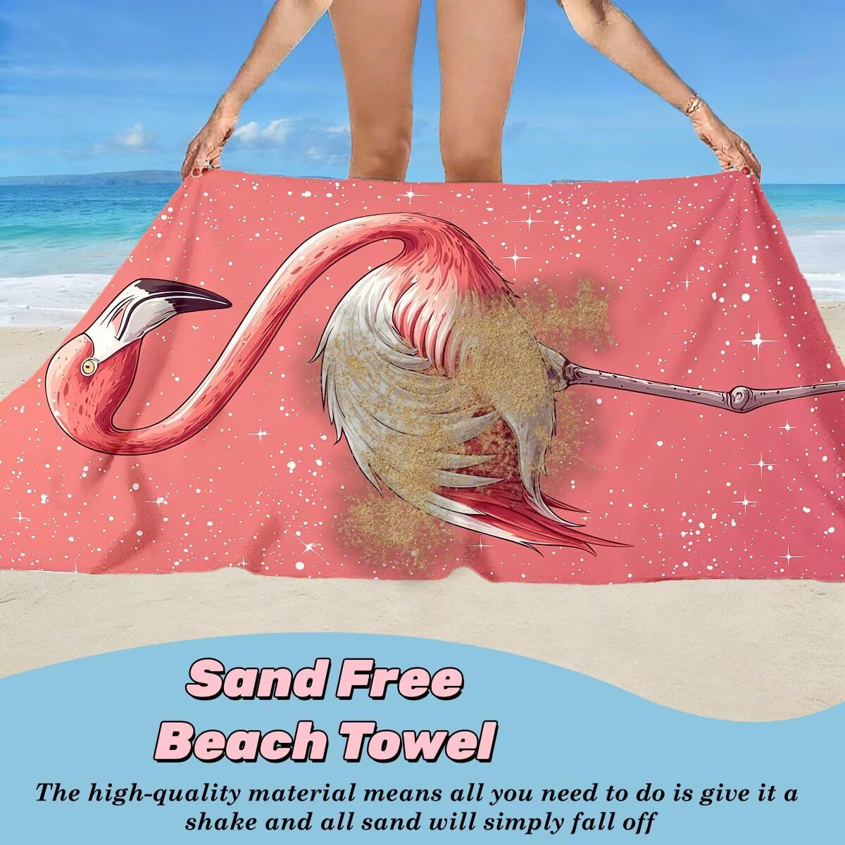 Ręcznik plażowy 100 x 200 cm, ręcznik gimnastyczny z mikrofibry szybkoschnący, zestaw 2 anty-piaskowych ręczników plażowych, lekki kompaktowy duży ręcznik z mikrofibry do podróży, prezent dla mężczyzn