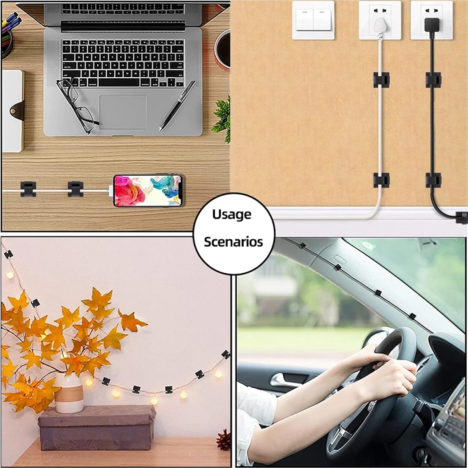 Cable Clips 100CS Cable Organizer Clips Cable Management Wire