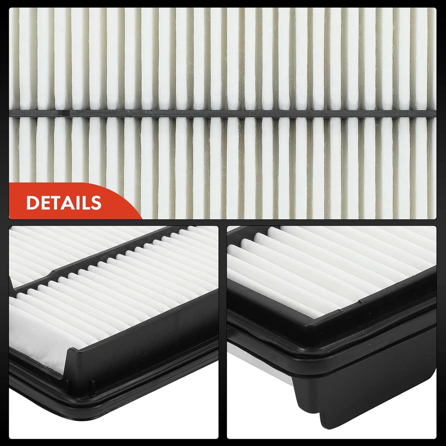 A-Premium 2-PC Engine Air Filter Compatible with Acura TLX 2015-2020 & Honda Accord 2013-2017, V6 3.5L, Rigid Panel, Replace# 172205G0A00