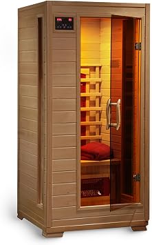 HeatWave Buena Vista 12 Person Ceramic Infrared Sauna for Home 3 Low EMF Heaters, Far Infrared Dry Sauna, 7-Color Light Therapy, Wireless Audio Canadian Hemlock Wood, Easy Assembly