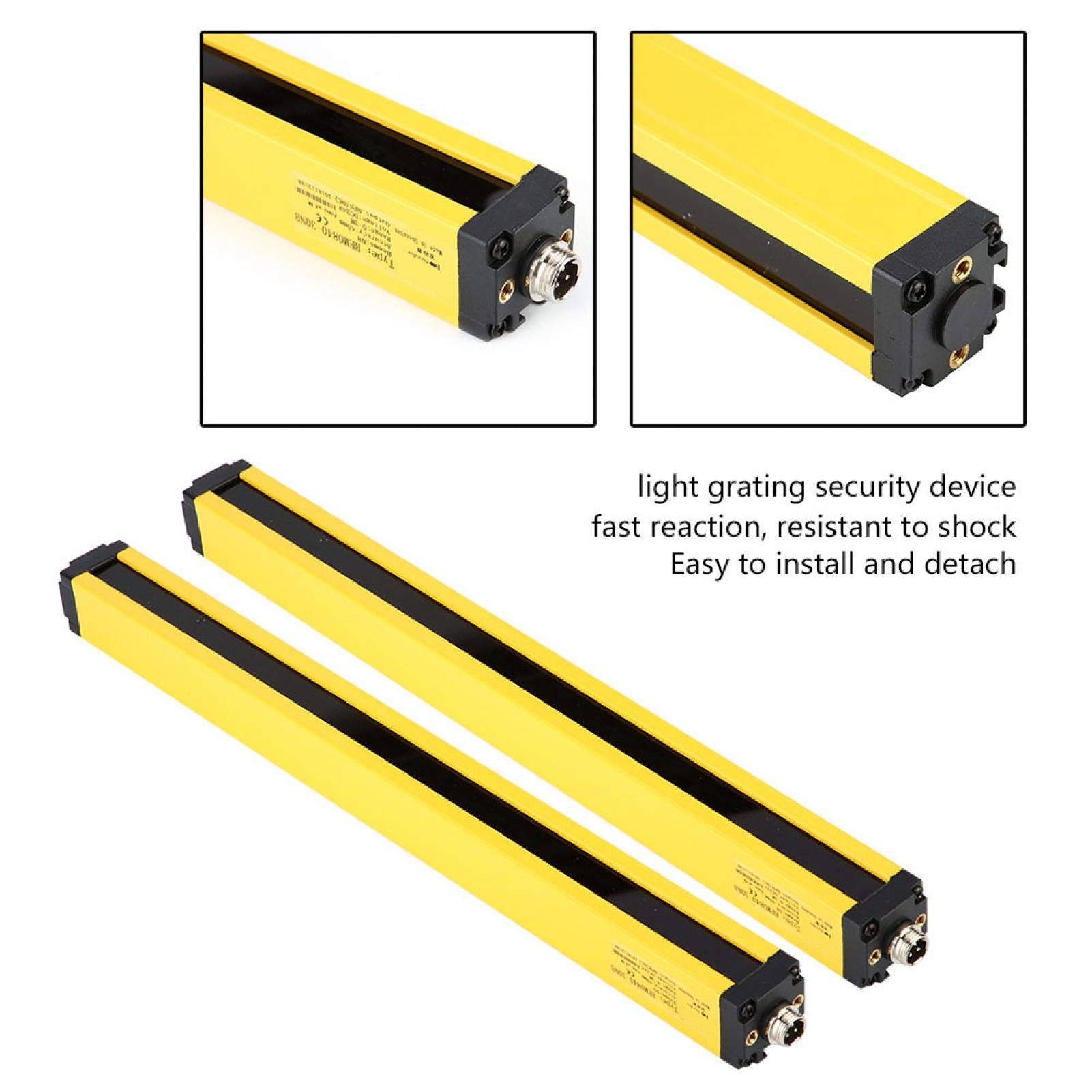 BEM0840 30NB 24VDC Kunststoff Sicherheitsgitter Lichtvorhang 8 Balken Infrarot Durchlichtsensor Gitterlineal Ca .