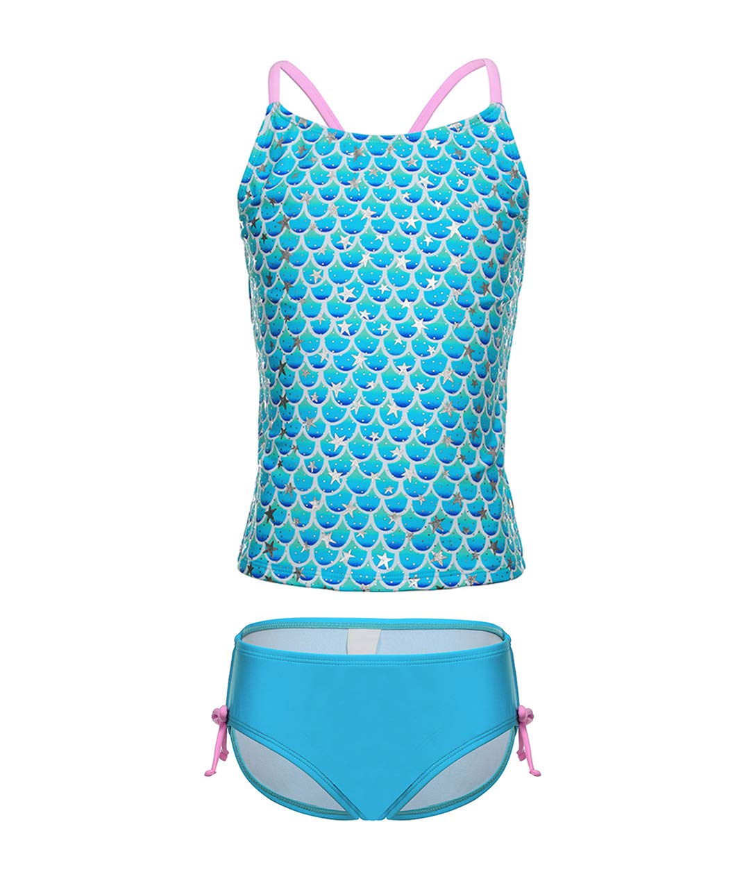 BELLOOGirls Two Pieces Swimsuit Tankini Set 2 Piece Bathing Suits for 4-14 Years