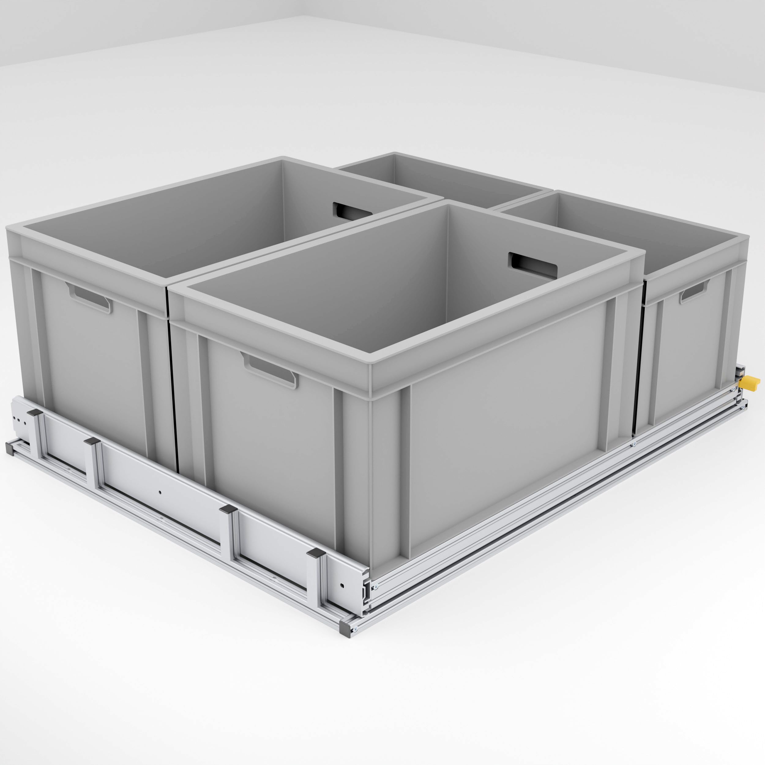 Ausbau von Kastenwagen mit Schwerlastauszug 220kg, Heckauszug, 80cm Tief, Breite nach Auswahl (Breite: 90cm)