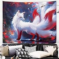 Vista 12 de Yookeb Tapiz negro de flores de Matisse de 59 pulgadas de ancho por 51 pulgadas de alto, para colgar en la pared, hojas abstractas, vintage, arte