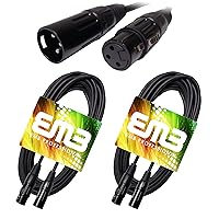 Vista 1 de EMB Audio - Cable de altavoz blindado profesional XLR macho a hembra para uso con DJ, hogar, micrófono, instrumento y altavoz