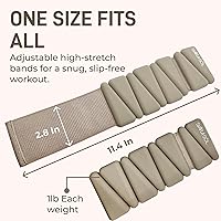 Vista 4 de Pesas de muñeca y tobillo para mujeres y hombres, pesas de tobillo de 1 libra cada una, paquete de 2 pesas de muñeca para mujer, accesorios