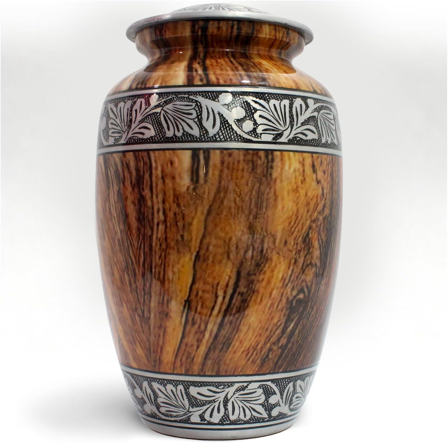 Urn for Ashes Adult Male & Female – Cremation Urn for Human Ashes Adult, Large 200 Cu in Funeral Urn – Premium Memorial Urn to Lovingly Honor His Life & Legacy (Red Oak, Large)