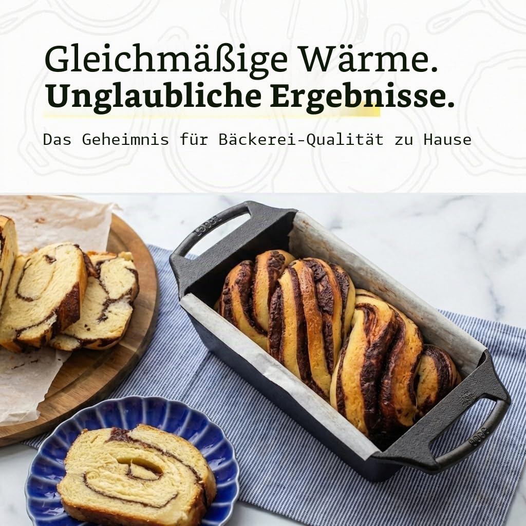 Lodge Kastenform aus Gusseisen, 2-teiliges Set