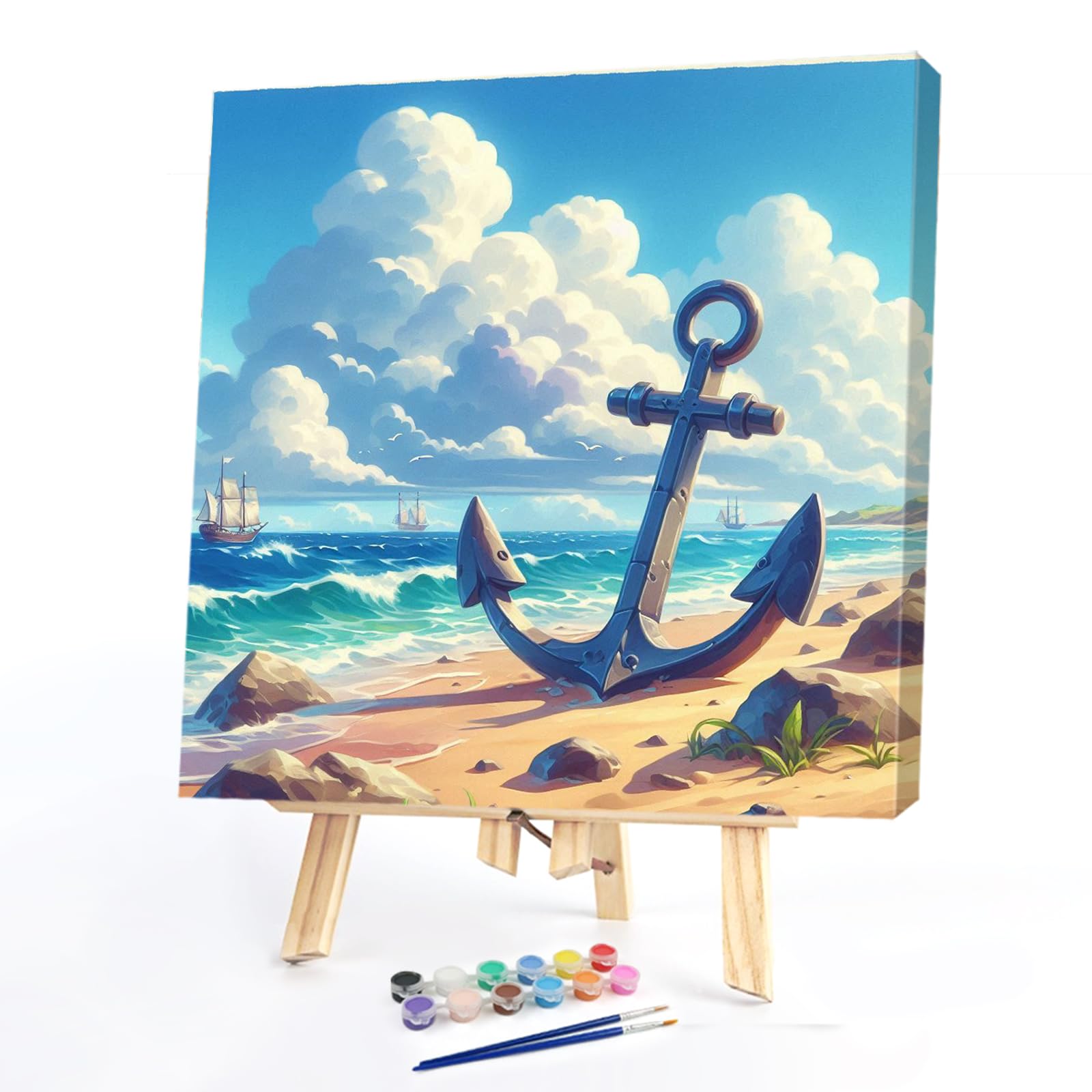 Kexpery Painting by Numbers Kit DIY Landscape 40x40cm Frameless for Adults Beginners Wall Decor Home Gift