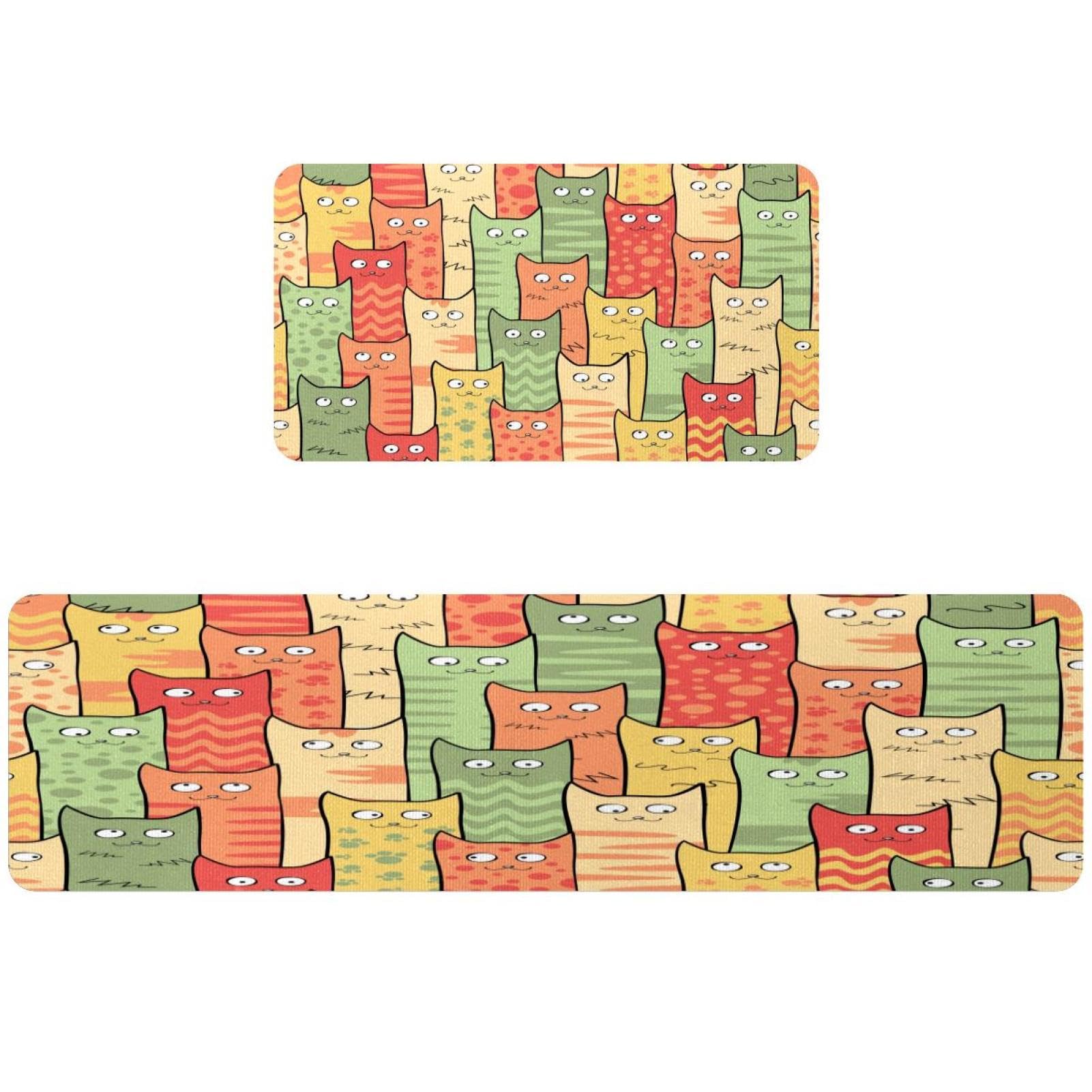 Tapete de cocina lavable VAPOKF alfombra antideslizante absorbente para pasillo de dos piezas