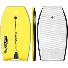 WOOWAVE Bodyboard 33-inch/37-inch/42-inch Premium IXPE Body Board with Coiled Wrist Leash, Super Lightweight EPS Core and HDPE Slick Bottom, Perfect Surfing for Kids Teens and Adults