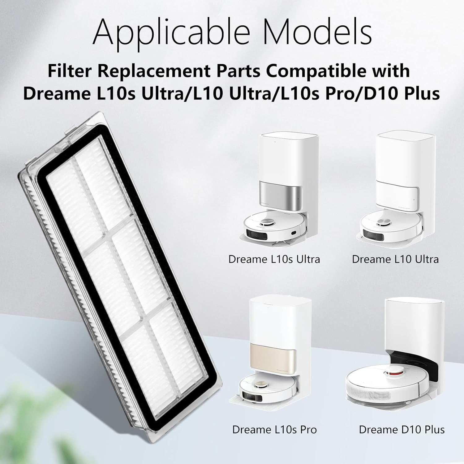 4 filters HEPA voor Dreame D10 Plus Gen2, accessoires voor