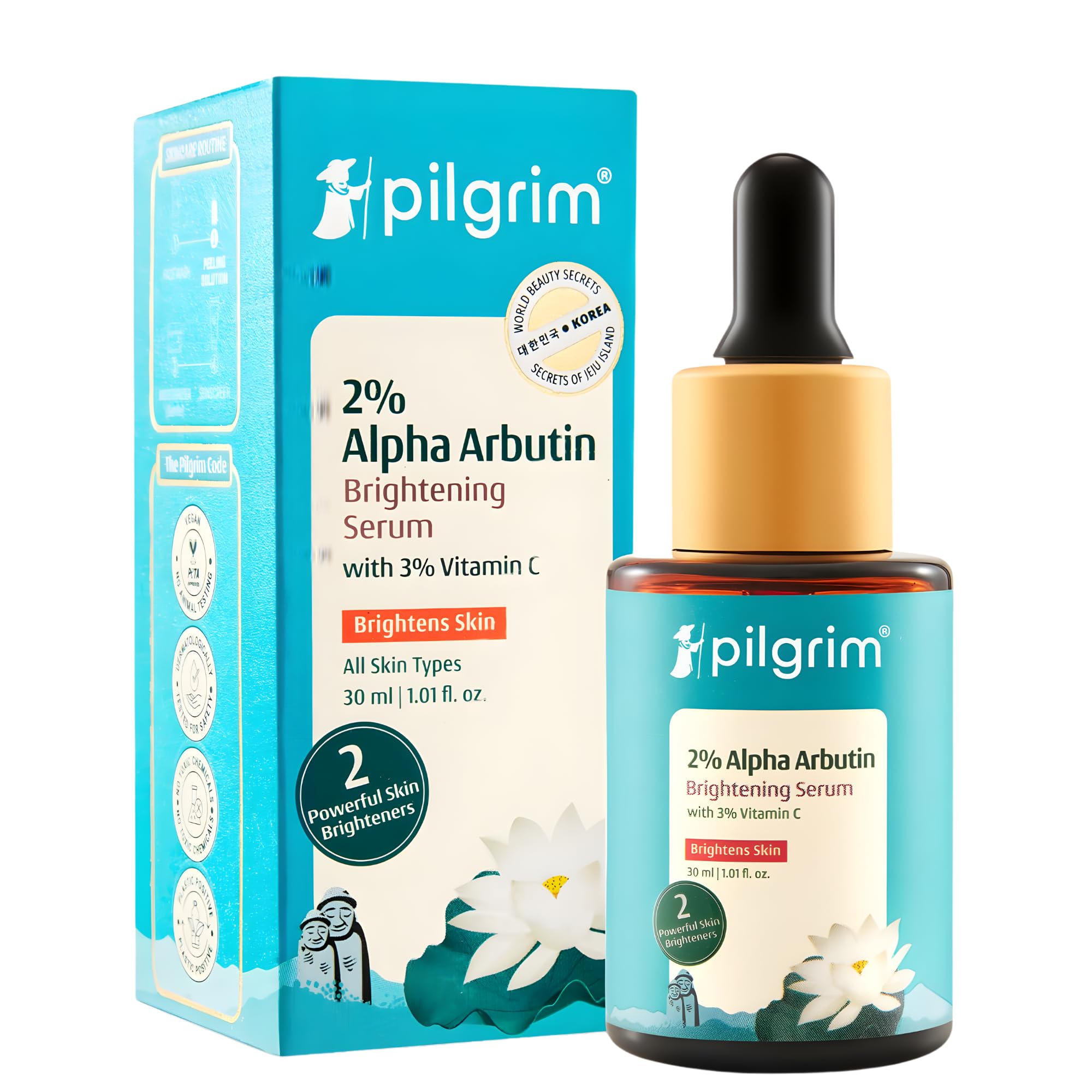 Korean 2% Alpha Arbutin & 3% Vitamin C Face Serum | Alpha arbutin face serum|All skin types | Men & Women| Korean Skin Care| Vegan & Cruelty-free | 30ml