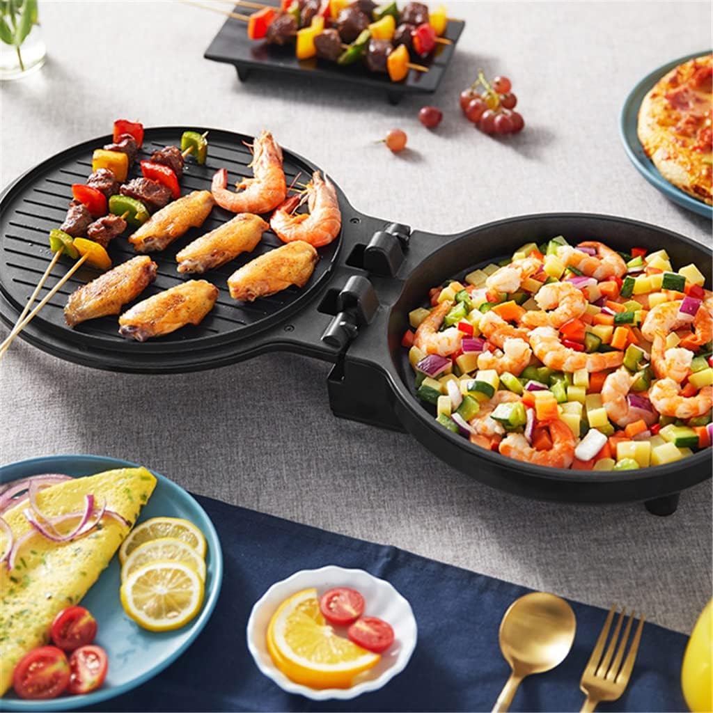 Household Electric Skillet Crepe Pancake Maker 220V Side Heating Automatic Pizza making Machine BBQ Tool Frying Pan