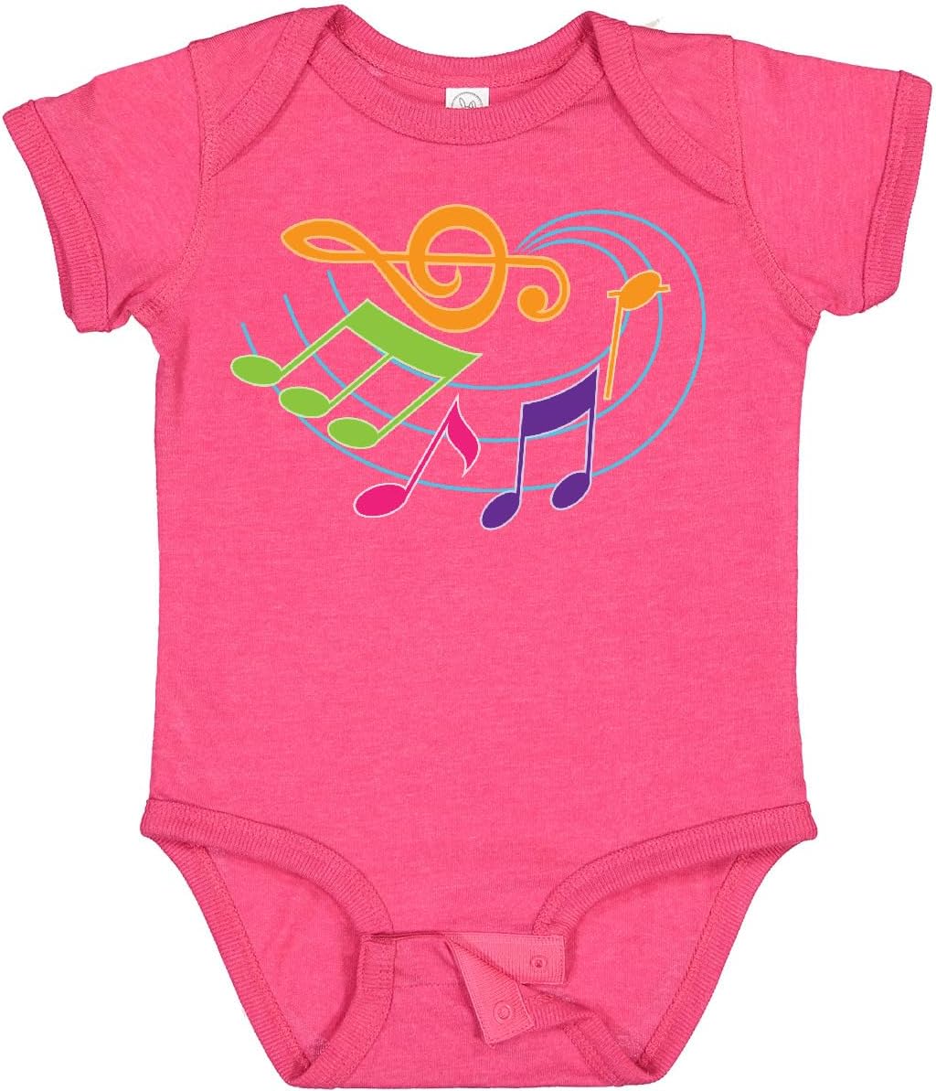 inktastic Music Notes Musical Gift Baby Bodysuit