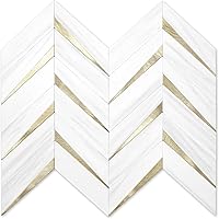 Vista 9 de STICKGOO azulejos de espiga de 10 hojas para despegar y pegar, PVC de madera sintética para salpicaderos, azulejos de pared autoadhesivos para cocina