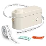 Makeid Label Makers, L1 Label Maker Machine, Portable Wireless Sticker Label Makers for Home, School, Office Use, Rechargeable Thermal Printer with Multiple Fonts, Templates - Beige, 300dpi