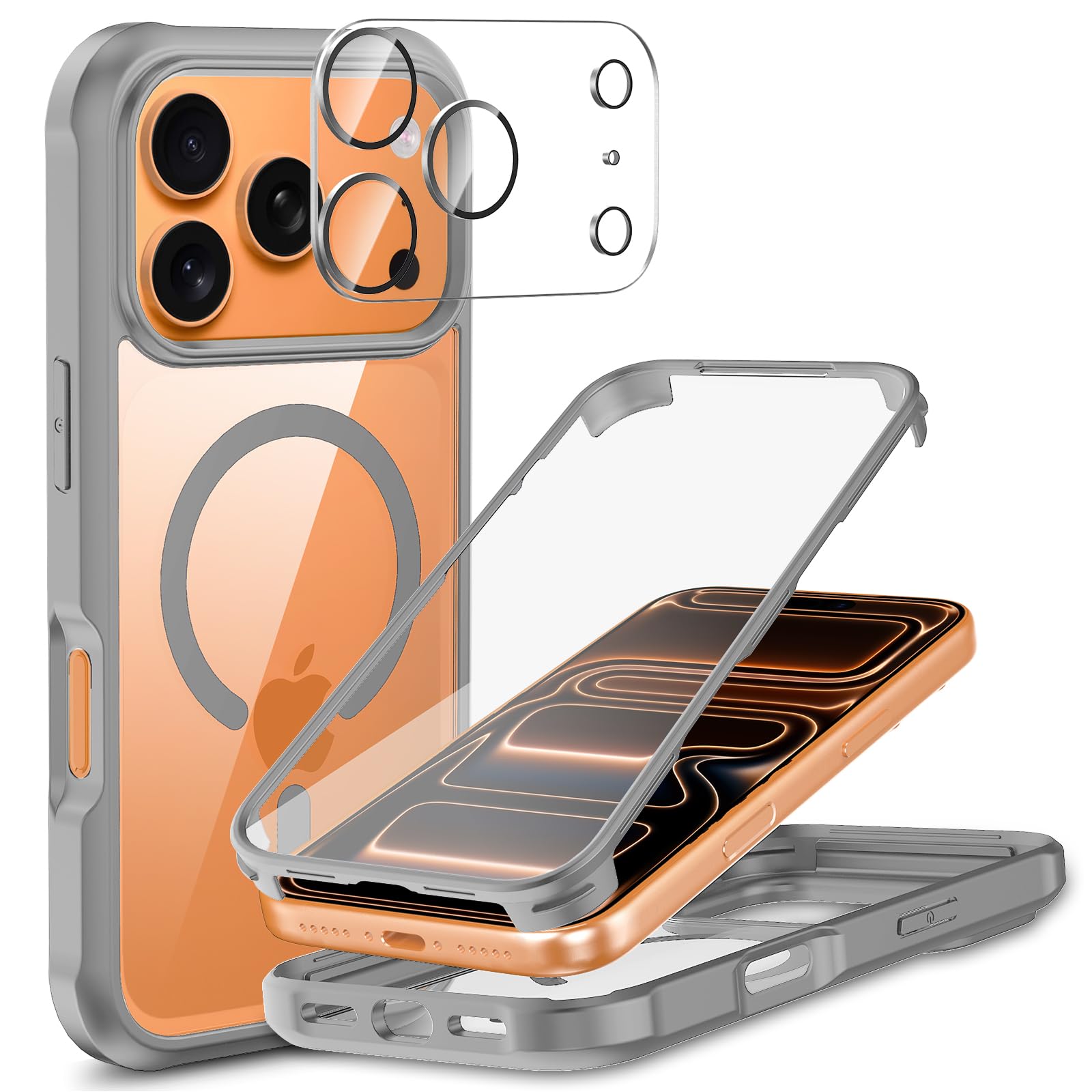 Coque iPhone 17 Pro Max transparente antichoc Magsafe et protège-écran - 7
