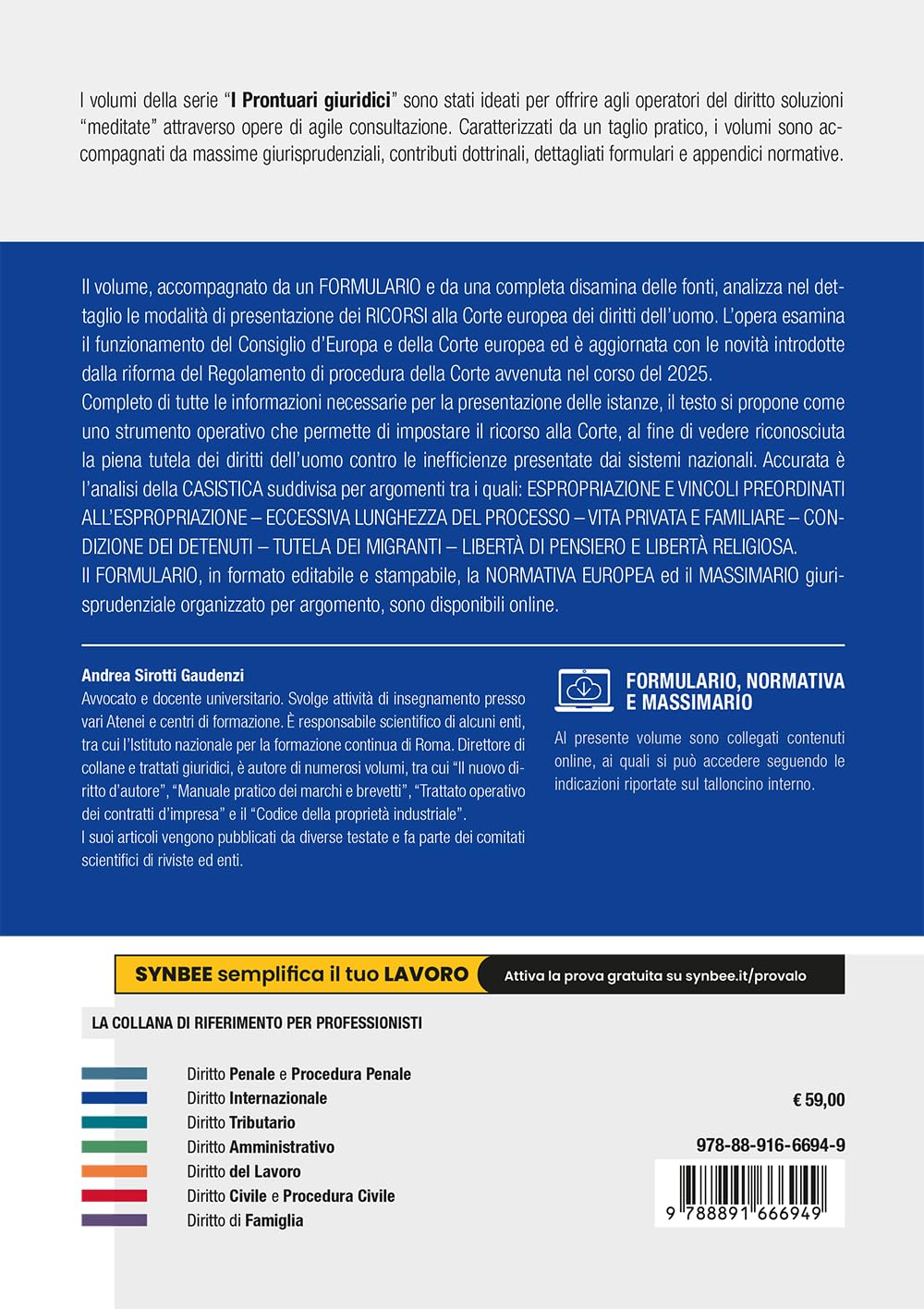 I ricorsi alla corte europea dei diritti dell'uomo. Con espansione online