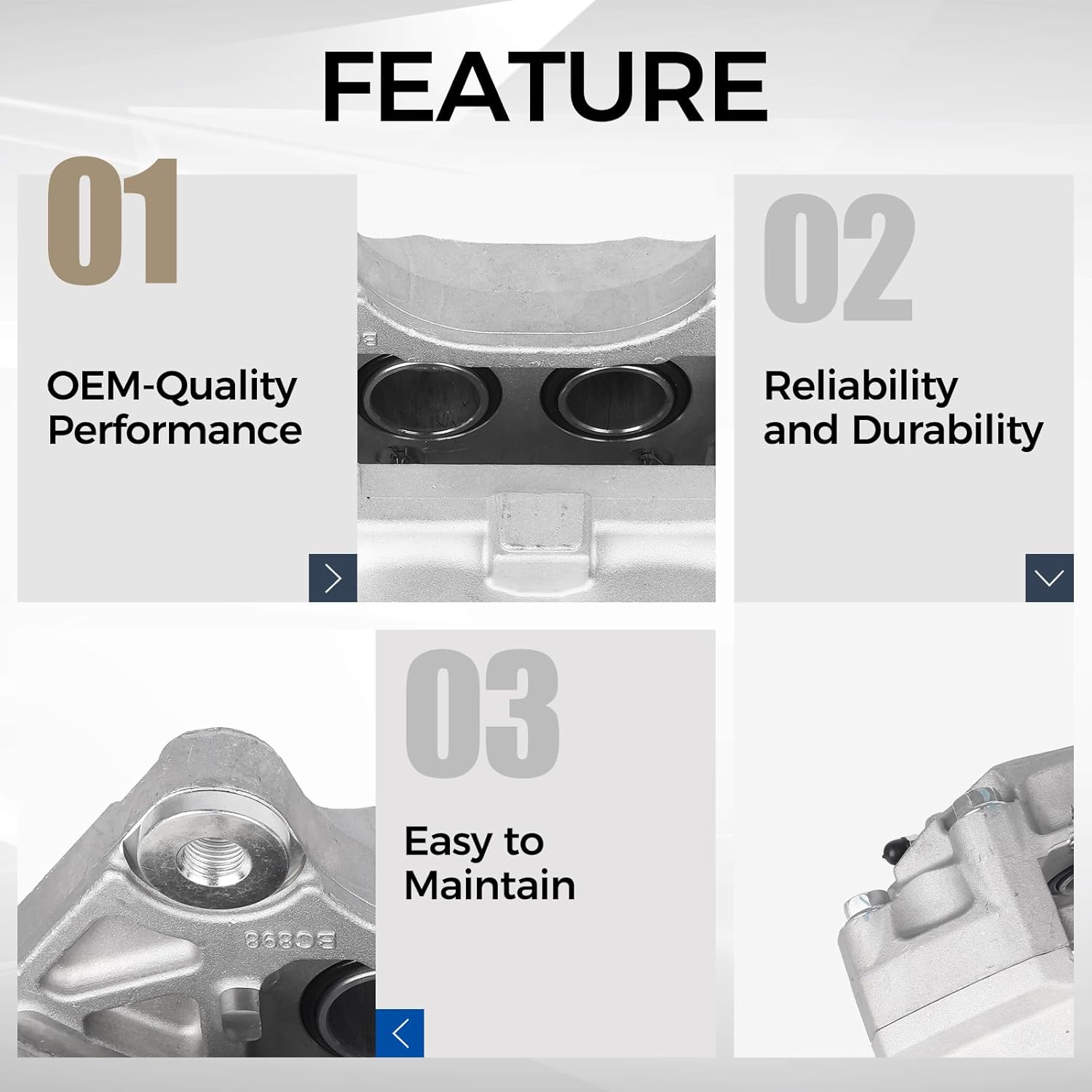 PAROD 196232 196233 Front Disc Brake Caliper With Bracket Fit for 2009-2019 Nissan 370Z/2009-2013 INFINITI FX50, 08-13 G37, 11-13 M37 M56, 14-18 Q60, 15-19 Q70, Q70L, 2014 QX70 Passenger & Drive Side