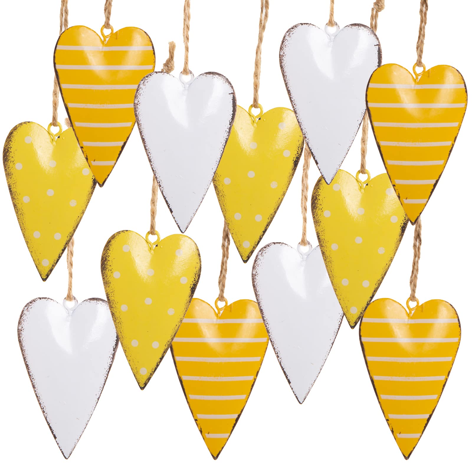 Logbuch-Verlag 6 harten met koord om op te hangen Pasen decoratie hanger paasversiering liefde 7,5 cm Valentin